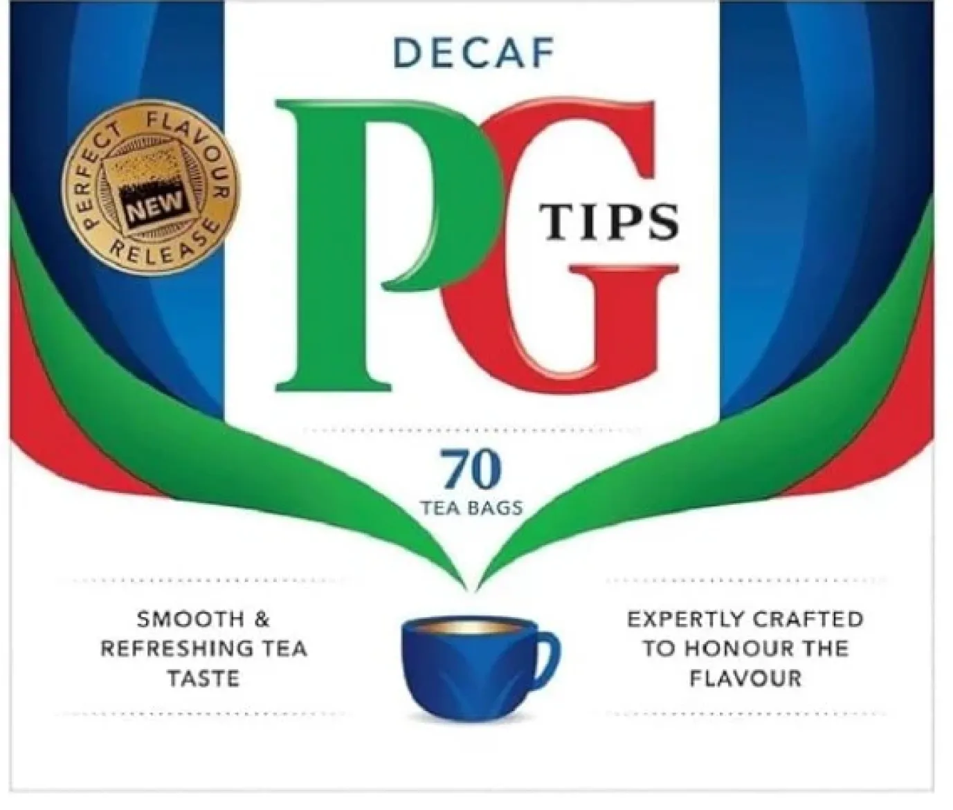 PG Tips Decaf Black Non-Pyramid Teabags, 70 ct