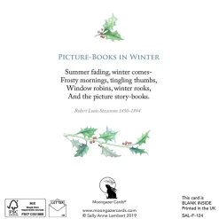 Picture Books in Winter Robin Greeting Card