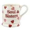 Pink Hearts Soul Sisters 1/2 Pint Mug