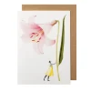 Pink Lily Blank Greetings Card