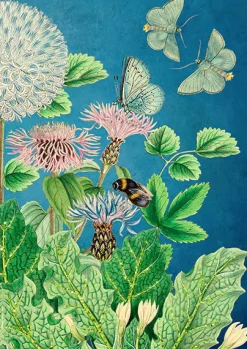 Pinky's Garden Glitter Greetings Card