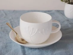 Plum Sprig Teacup & Saucer