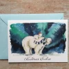 Polar Bear and Cub Christmas Card