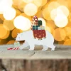 Polar Bear with Presents Wooden Christmas Decoration