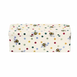 Polka Bee Long Deep Rectangular Tin