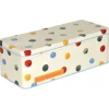 Polka Dot Long Deep Rectangular Tin