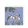 Pufffins in Crowns Greeting Card