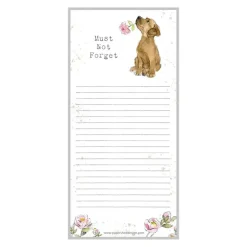 Puppy with Flower "Must Not Forget" Magnetic List Pad