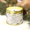 Pure Christmas (Robin & Eucalyptus) Candle in a Matte Gold Tin