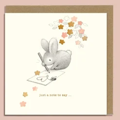 Rabbit Writing a Note Greeting Card