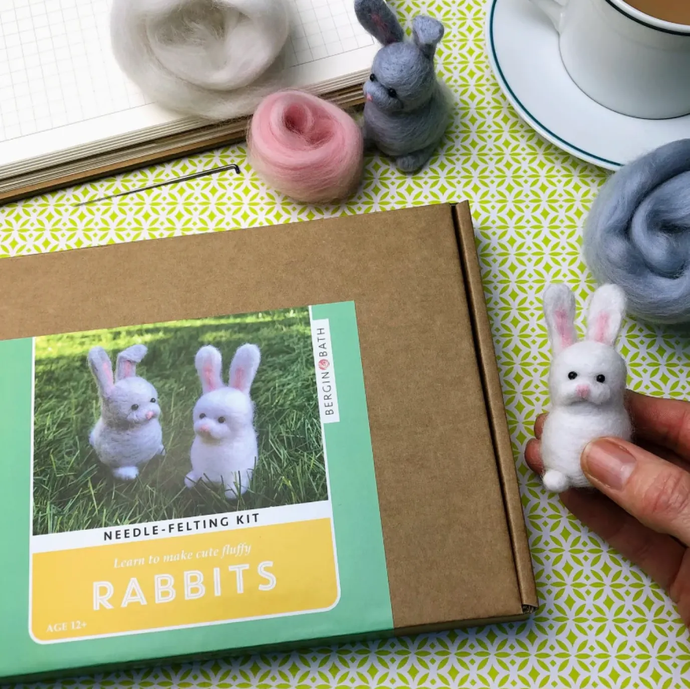 Rabbits Needle Felting Kit