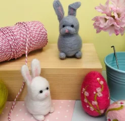 Rabbits Needle Felting Kit