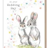 Rabbits "With Love on your Wedding Day" Greetings Card