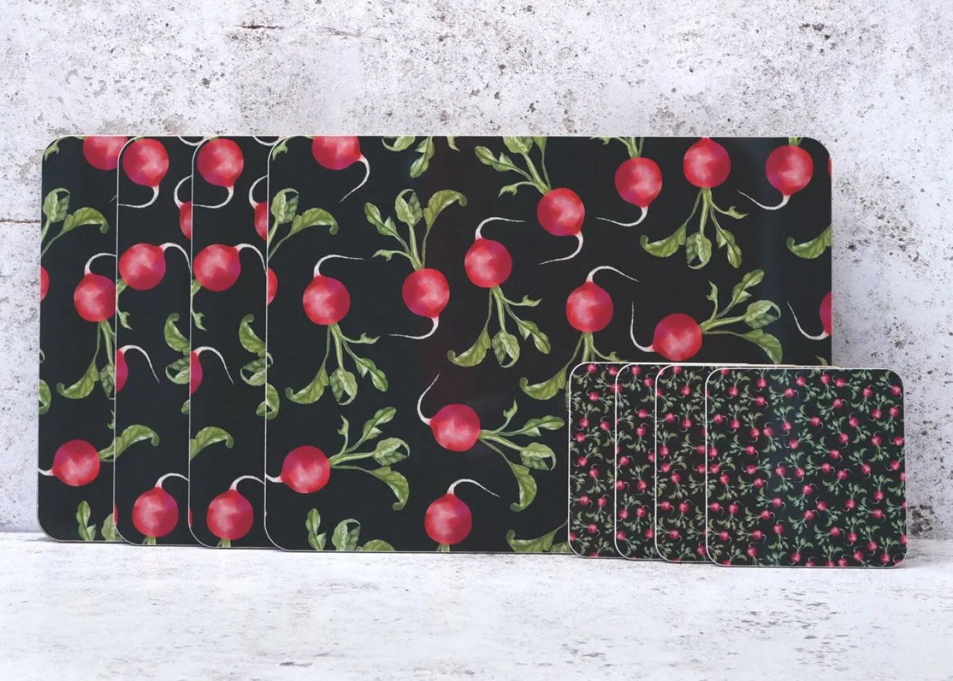 Radish Coaster Set by Corinne Alexander