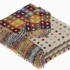 Rainbow Spot Beige Merino Lambswool Throw