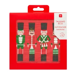 Red Nutcracker Christmas Napkins - 16 pack