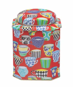 Red Teacup Dome Lid Wavy Caddy