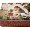 Robin Nostalgia Christmas Deep Rectangular Tin