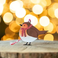 Robin Wooden Christmas Decoration