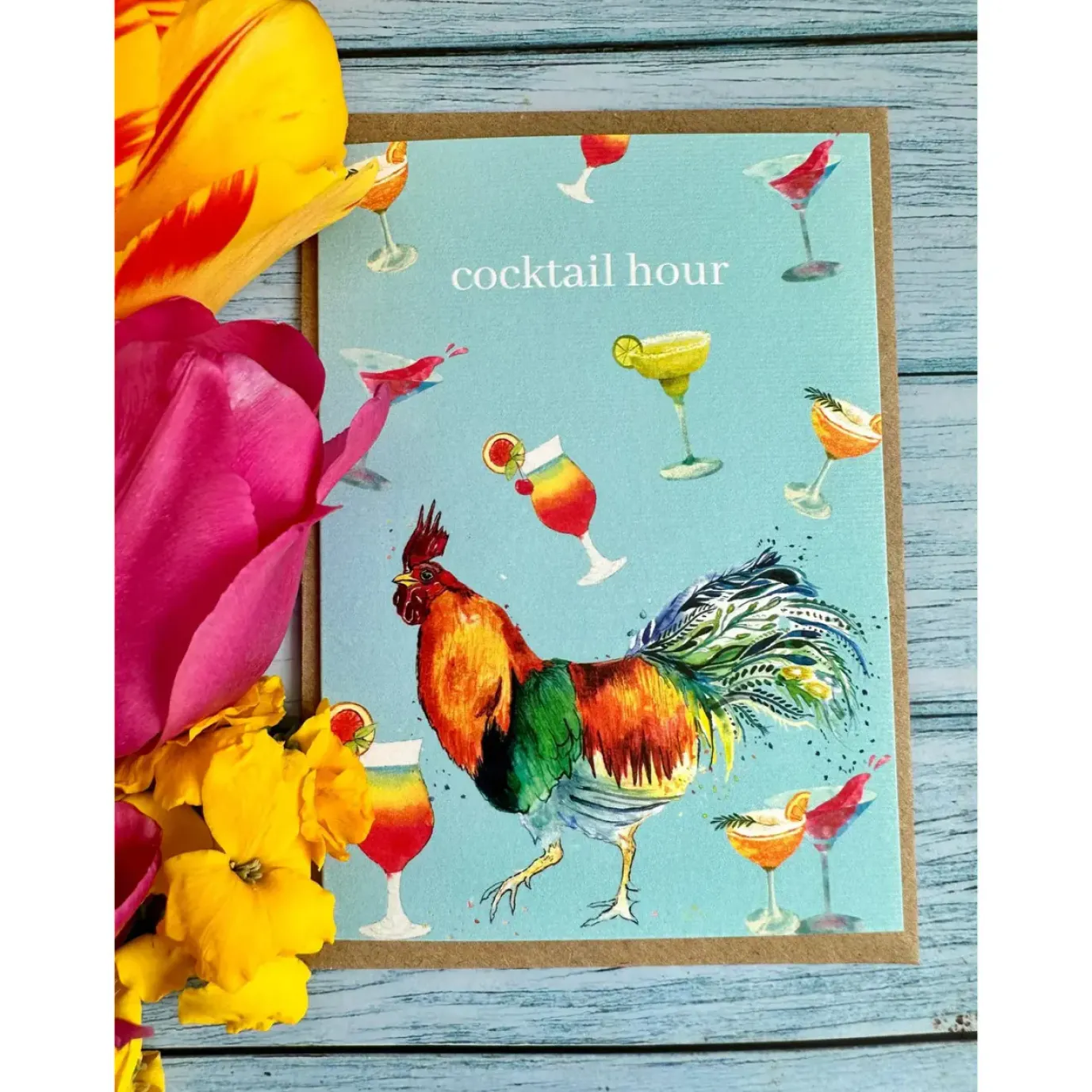 Rooster Birthday Eco-card