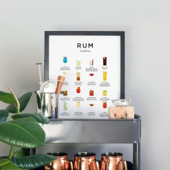 Rum Cocktails Print - Framed