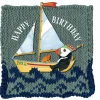 Sailing Birthday - Woolly Puffins Greetings Card