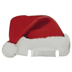 Santa Hat Christmas Glass Decorations