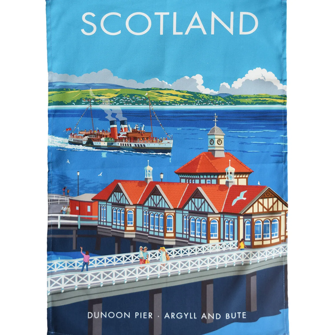 Scotland - Dunoon Pier Tea Towel