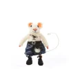 Scottish Felt Mouse in Blue Kilt