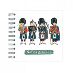 Scottish Pipers Wire Bound Mini Notebook