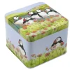 Sea Thrift Puffins Small Square Tin