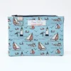 Seaside Flat Zip Purse with Keyring