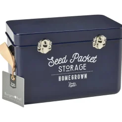 Seed Packet Storage Tin in Atlantic Blue