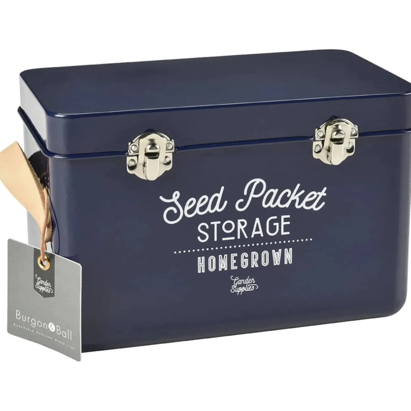 Seed Packet Storage Tin in Atlantic Blue