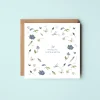 'Sending you Love & Hugs' Butterflies and Blueberries Greetings Card