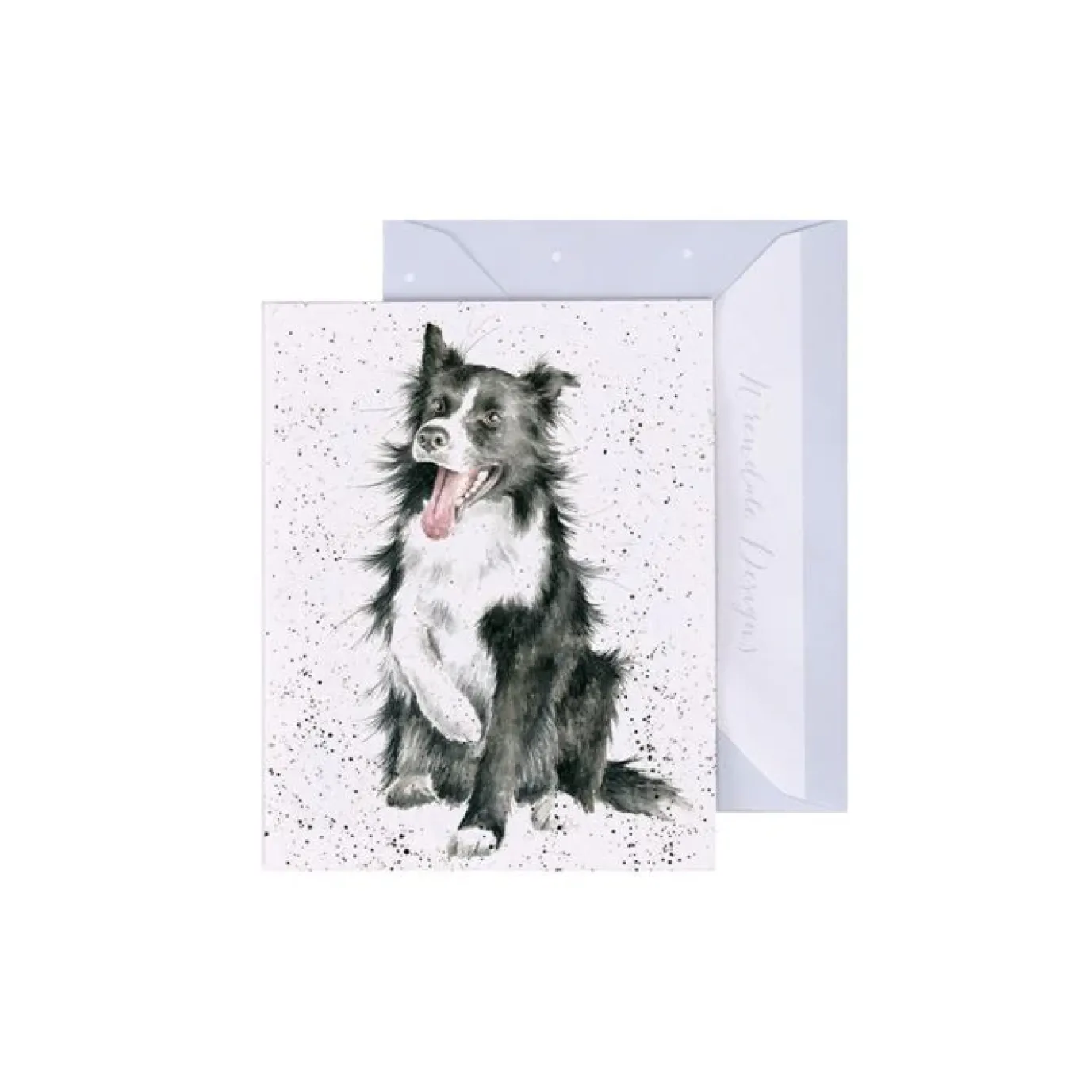 'Shadow' Border Collie Gift Enclosure Card