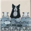 Sheep Dog Coaster by Moorland Pottery