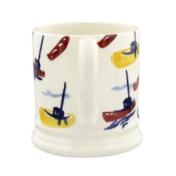 Shoreline Scattered Boats 1/2 Pint Mug