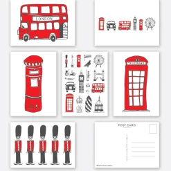Simply London Pack of 6 Postcards