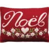Small Alpine Noel Pillow - Red/Cream
