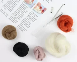 Snoozing Cat Brooch Felting Kit