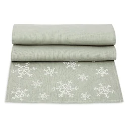 Snowflake Linen 85in Table Runner