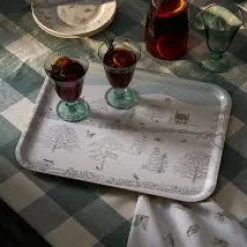 Snowy Cottage Large Tray