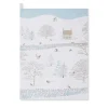 Snowy Cottage Scene Tea Towel