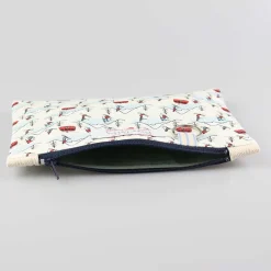 Snowy Mountain Flat Zip Purse with Keyring