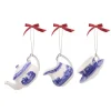 Spode Blue Italian 3 Piece Tea Set Ornaments