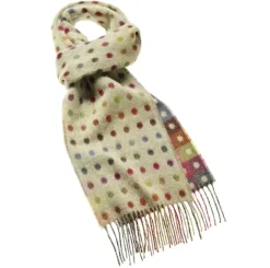 Spot Check Merino Lambswool Sage Multi Scarf