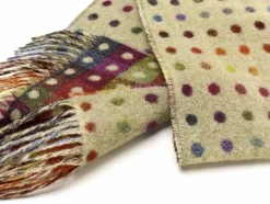 Spot Check Merino Lambswool Sage Multi Scarf