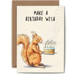 Squirrel Birthday Wish Greetings Card
