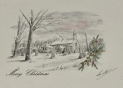 St Giles Church in Bowes Seasonal Greetings Card